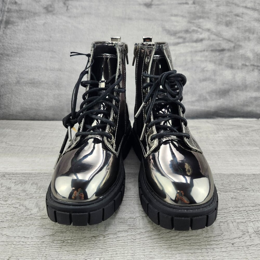 STEVE MADDEN NYC Kids Size 3 Mirror Metallic Rock Ankle Boot ***Tried ON***